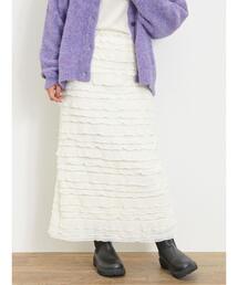 Samansa Mos2 | シャーリングフリルナロースカート(スカート)
