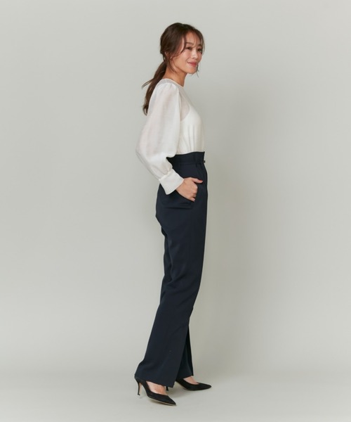 INED（イネド）の「トリクシオントロベルト付き2WAYパンツ《ROBE SUPERIOR CLOSET》【セットアップ対応】（その他パンツ・レディース・ネイビー・7号/9号/11号）」の4枚目の写真