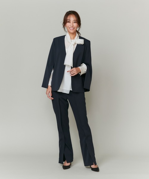 INED（イネド）の「トリクシオントロベルト付き2WAYパンツ《ROBE SUPERIOR CLOSET》【セットアップ対応】（その他パンツ・レディース・ネイビー・7号/9号/11号）」の6枚目の写真