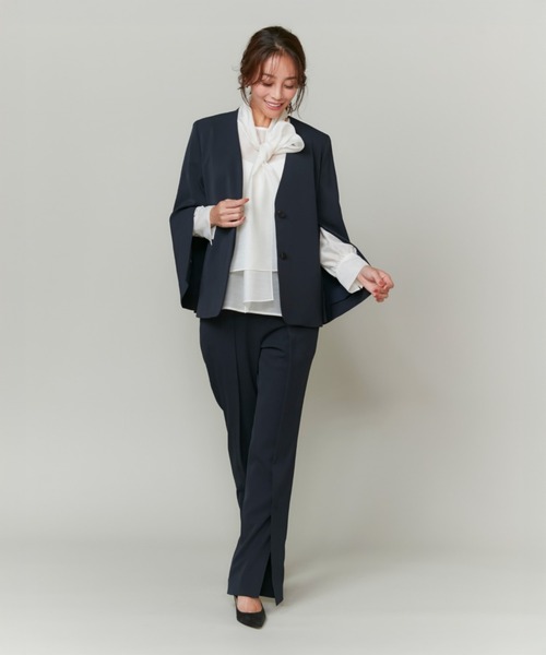 INED（イネド）の「トリクシオントロベルト付き2WAYパンツ《ROBE SUPERIOR CLOSET》【セットアップ対応】（その他パンツ・レディース・ネイビー・7号/9号/11号）」の7枚目の写真