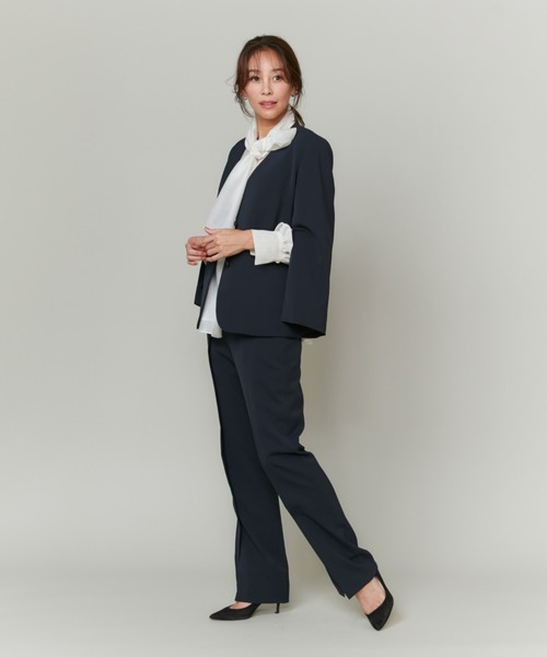 INED（イネド）の「トリクシオントロベルト付き2WAYパンツ《ROBE SUPERIOR CLOSET》【セットアップ対応】（その他パンツ・レディース・ネイビー・7号/9号/11号）」の8枚目の写真