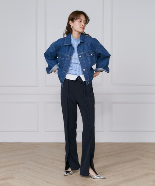 INED（イネド）の「トリクシオントロベルト付き2WAYパンツ《ROBE SUPERIOR CLOSET》【セットアップ対応】（その他パンツ・レディース・ネイビー・7号/9号/11号）」の9枚目の写真