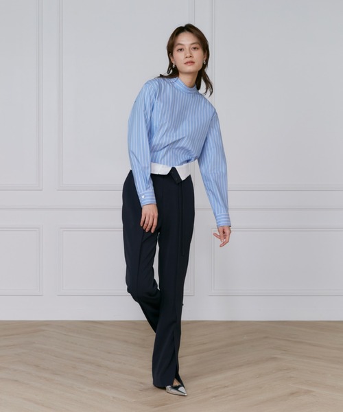 INED（イネド）の「トリクシオントロベルト付き2WAYパンツ《ROBE SUPERIOR CLOSET》【セットアップ対応】（その他パンツ・レディース・ネイビー・7号/9号/11号）」の12枚目の写真