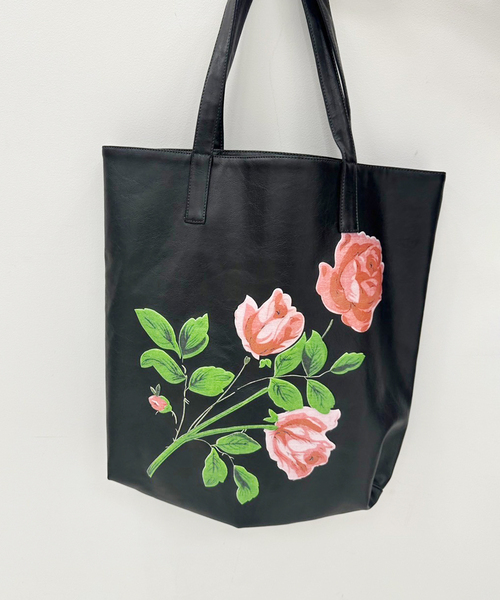 EDIT. FOR LULU（エディットフォールル）の「【YUHAN WANG/ユハン ワン】rose printed tote bag（トートバッグ・レディース・ブラック・FREE）」の4枚目の写真