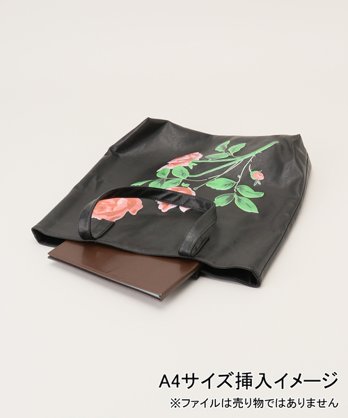 EDIT. FOR LULU（エディットフォールル）の「【YUHAN WANG/ユハン ワン】rose printed tote bag（トートバッグ・レディース・ブラック・FREE）」の10枚目の写真