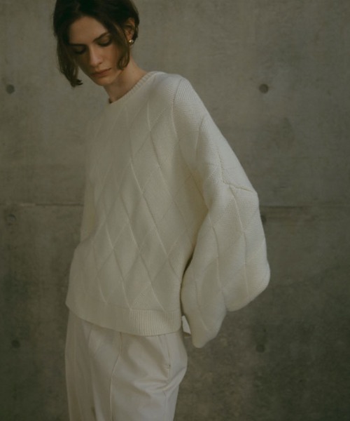 新品未使用 ETRETOKYO クロスパターンボクシーニットプルオーバー クロスパターンボクシーニットプルオーバー（ニット/セーター）｜ETRE