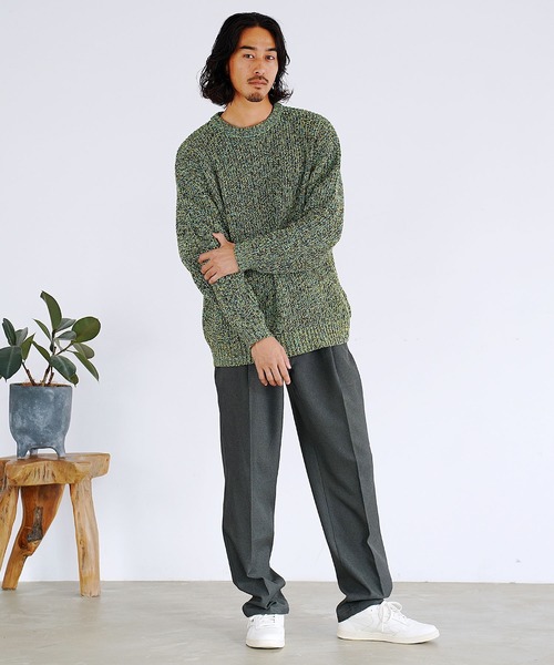 jiggys shop（ジギーズショップ）の「ウール調ワンタックセミワイドパンツ スラックス（その他パンツ・メンズ・チャコールグレー/ブラック/ブラウン・SMALL/MEDIUM/LARGE/X-LARGE）」の10枚目の写真