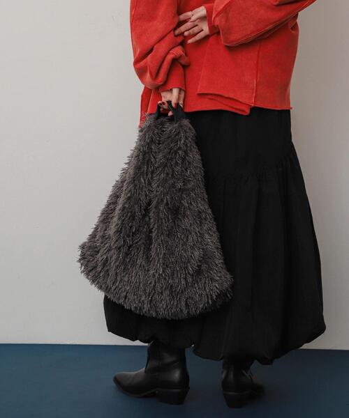 SENSE OF PLACE by URBAN RESEARCH（センスオブプレイスバイアーバンリサーチ）の「ボアトートバッグ（トートバッグ・レディース・アイボリー/グレー・ONE）」の8枚目の写真