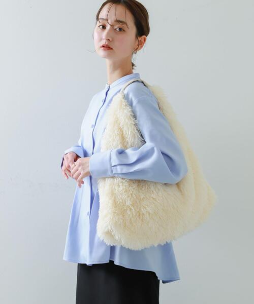 SENSE OF PLACE by URBAN RESEARCH（センスオブプレイスバイアーバンリサーチ）の「ボアトートバッグ（トートバッグ・レディース・アイボリー/グレー・ONE）」の17枚目の写真