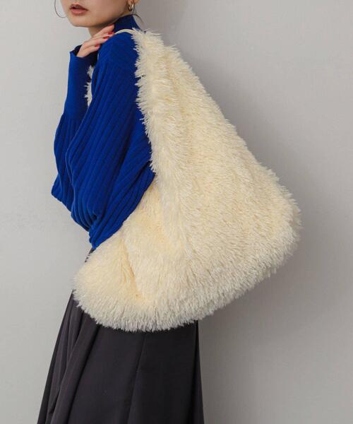 SENSE OF PLACE by URBAN RESEARCH（センスオブプレイスバイアーバンリサーチ）の「ボアトートバッグ（トートバッグ・レディース・アイボリー/グレー・ONE）」の20枚目の写真