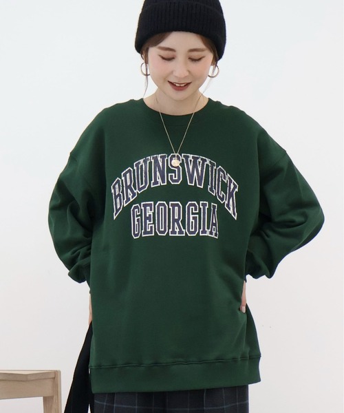 AMERICAN HOLIC(アメリカンホリック)の「BRUNSWICK GEORGIA BIGスウェット(スウェット・レディース・ホワイト系その他/グリーン/チャコールグレー/グレー系その他・M/L)」の4枚目の写真