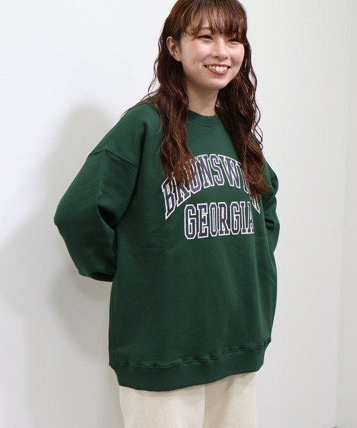 AMERICAN HOLIC(アメリカンホリック)の「BRUNSWICK GEORGIA BIGスウェット(スウェット・レディース・ホワイト系その他/グリーン/チャコールグレー/グレー系その他・M/L)」の6枚目の写真