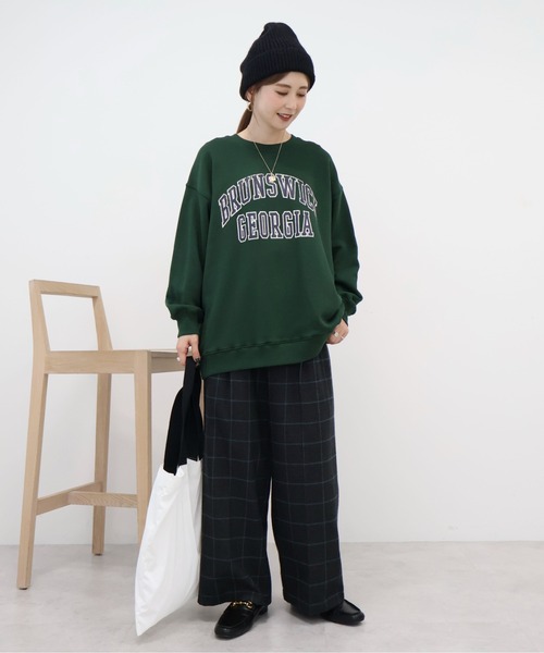 AMERICAN HOLIC(アメリカンホリック)の「BRUNSWICK GEORGIA BIGスウェット(スウェット・レディース・ホワイト系その他/グリーン/チャコールグレー/グレー系その他・M/L)」の7枚目の写真