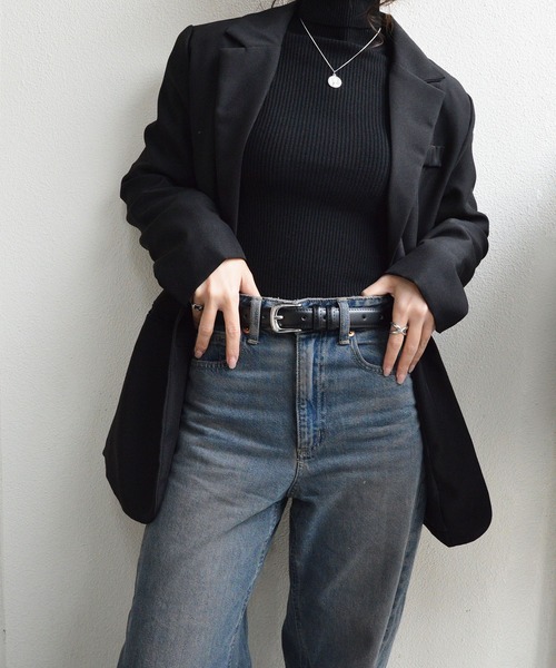 styiro（スタイロ）の「【牛革】ユニセックス ヴィンテージシルバーバックルレザーベルト メンズ レディース（ベルト・レディース・ブラック/ブラウン・95cm/110cm/105cm/100cm）」の18枚目の写真