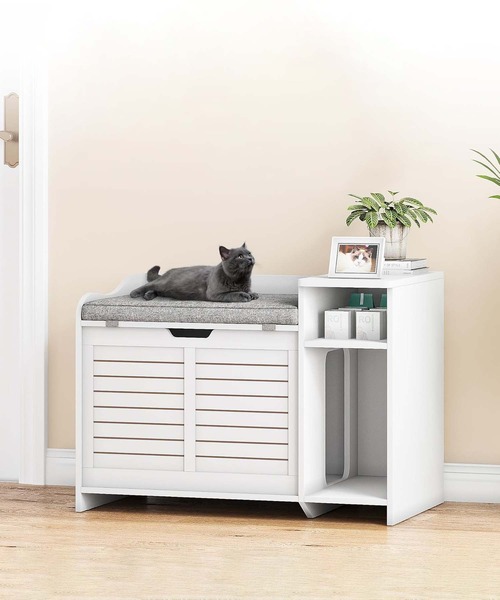 猫 キャット トイレカバー 爪とぎ付き サイドボード 木製 ペットハウス 隠す 猫 キャット トイレカバー 爪とぎ付き サイドボード 木製 ペットハウス