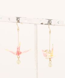 【倭物やカヤ】折鶴揺れピアス