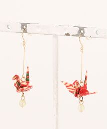 【倭物やカヤ】折鶴揺れピアス