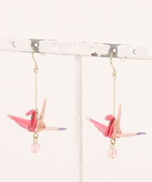 【倭物やカヤ】折鶴揺れピアス