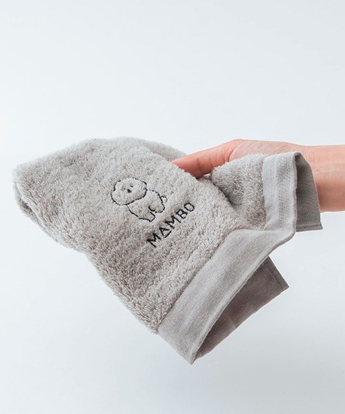 MAMBO(マンボ)の「MAMBO 刺繍 フェイスタオル(タオル・レディース・ホワイト/グレー・MEDIUM)」の2枚目の写真