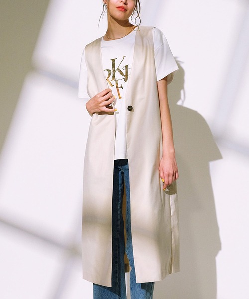 セール】RIKKA FEMME/リッカファム ロングジレベスト RF25SS23（ベスト