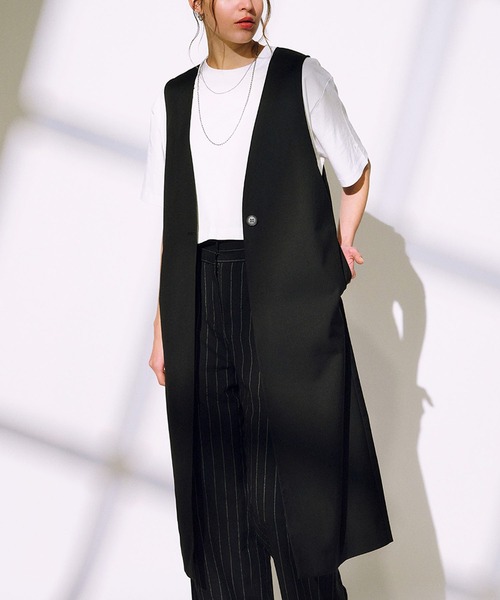 セール】RIKKA FEMME/リッカファム ロングジレベスト RF25SS23（ベスト