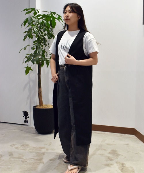 ムラサキスポーツ(ムラサキスポーツ)の「RIKKA FEMME/リッカファム ロングジレベスト RF25SS23(ベスト・レディース・ブラック/ベージュ・FREE)」の7枚目の写真