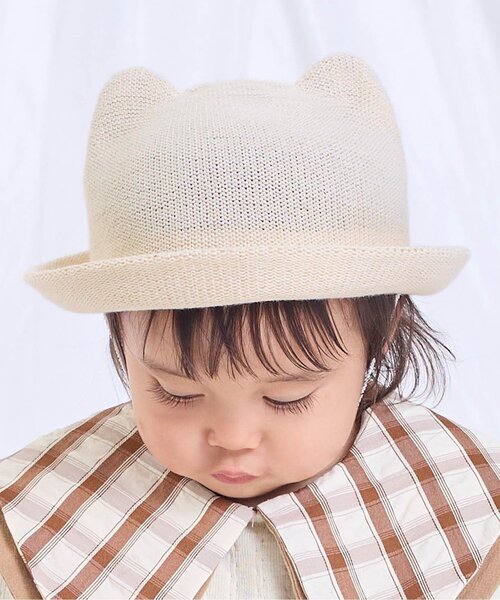 Ampersand（アンパサンド）の「くまちゃんベビーハット（その他ベビー用品・キッズ・ブラウン/アイボリー・44/46/48）」の2枚目の写真