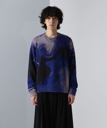 HARE | マーブルプリントニットプルオーバー(HARE)(ニット/セーター)