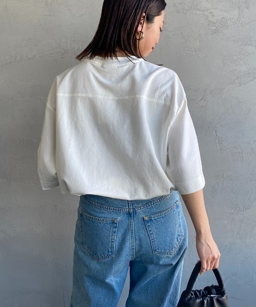 JEANS FACTORY （ジーンズファクトリー）の「[THE SHINZONE/ザ シンゾーン] スマートTシャツ（Tシャツ/カットソー・レディース・ネイビー/ホワイト・0）」の5枚目の写真