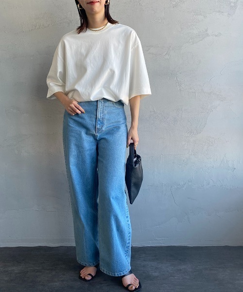 JEANS FACTORY （ジーンズファクトリー）の「[THE SHINZONE/ザ シンゾーン] スマートTシャツ（Tシャツ/カットソー・レディース・ネイビー/ホワイト・0）」の6枚目の写真