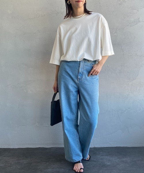 JEANS FACTORY （ジーンズファクトリー）の「[THE SHINZONE/ザ シンゾーン] スマートTシャツ（Tシャツ/カットソー・レディース・ネイビー/ホワイト・0）」の3枚目の写真