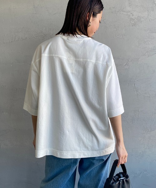 JEANS FACTORY （ジーンズファクトリー）の「[THE SHINZONE/ザ シンゾーン] スマートTシャツ（Tシャツ/カットソー・レディース・ネイビー/ホワイト・0）」の11枚目の写真