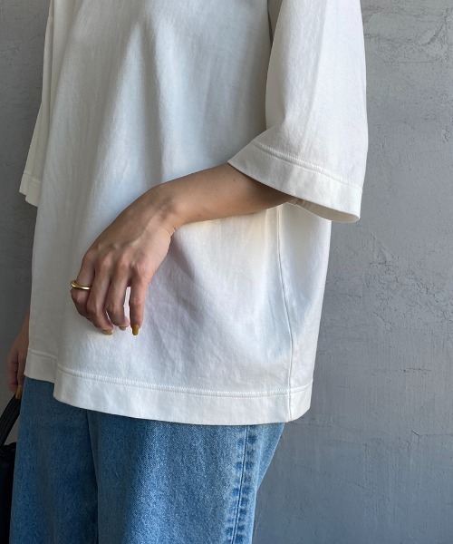 JEANS FACTORY （ジーンズファクトリー）の「[THE SHINZONE/ザ シンゾーン] スマートTシャツ（Tシャツ/カットソー・レディース・ネイビー/ホワイト・0）」の14枚目の写真
