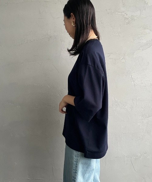 JEANS FACTORY （ジーンズファクトリー）の「[THE SHINZONE/ザ シンゾーン] スマートTシャツ（Tシャツ/カットソー・レディース・ネイビー/ホワイト・0）」の19枚目の写真