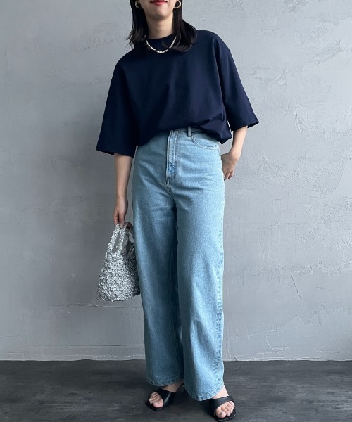 JEANS FACTORY （ジーンズファクトリー）の「[THE SHINZONE/ザ シンゾーン] スマートTシャツ（Tシャツ/カットソー・レディース・ネイビー/ホワイト・0）」の16枚目の写真