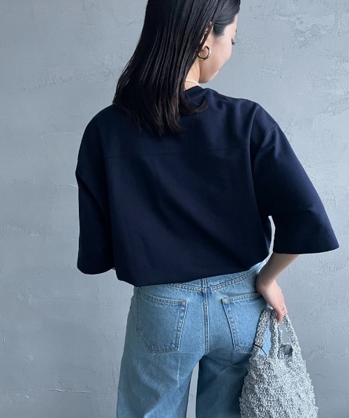 JEANS FACTORY （ジーンズファクトリー）の「[THE SHINZONE/ザ シンゾーン] スマートTシャツ（Tシャツ/カットソー・レディース・ネイビー/ホワイト・0）」の15枚目の写真