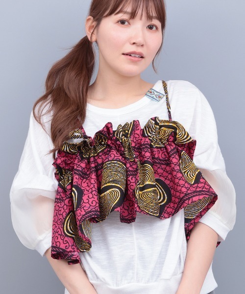 チチカカ（チチカカ）の「アフリカンマルチフリル【WEB限定】（その他・レディース・イエロー/その他2/レッド・FREE）」の3枚目の写真