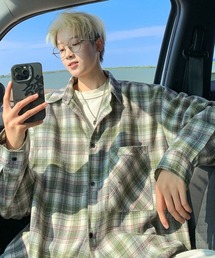 Ressaca | オーバーサイズ長袖チェック柄シャツ(シャツ/ブラウス)