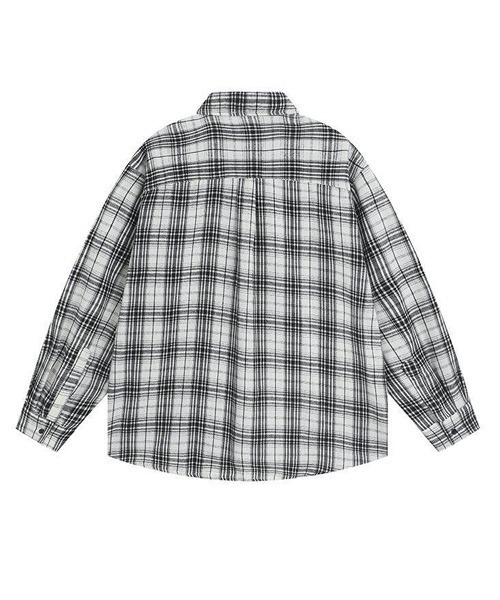 Ressaca（レサーカ）の「オーバーサイズ長袖チェック柄シャツ（シャツ/ブラウス・メンズ・グリーン/ブルー/オレンジ/ベージュ/ブラック/ホワイト・M/L/XL）」の7枚目の写真