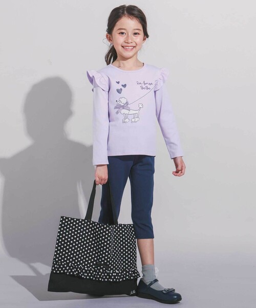 BeBe（ベベ）の「フリルレッスンバッグ（トートバッグ・キッズ・ブラック系その他/ピンク系その他・FREE）」の9枚目の写真