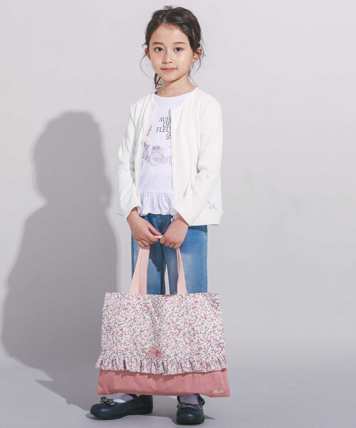 BeBe（ベベ）の「フリルレッスンバッグ（トートバッグ・キッズ・ブラック系その他/ピンク系その他・FREE）」の7枚目の写真