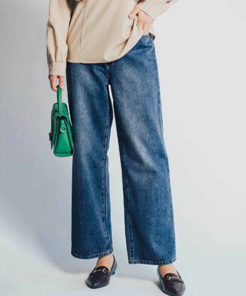 aquagarage(アクアガレージ)の「ワイドデニムパンツ(デニムパンツ・レディース・ブルー系その他2/ブルー系その他3/ブルー系その他4/ブルー系その他・S/L/LL/3L/M)」の2枚目の写真