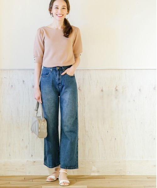 aquagarage(アクアガレージ)の「ワイドデニムパンツ(デニムパンツ・レディース・ブルー系その他2/ブルー系その他3/ブルー系その他4/ブルー系その他・S/L/LL/3L/M)」の7枚目の写真