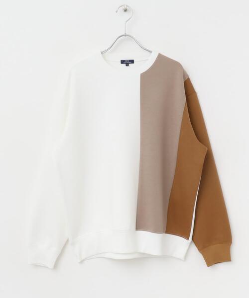 ITEMS URBANRESEARCH(アイテムズ アーバンリサーチ)の「ストレッチダンボール 切替トップス A(スウェット・メンズ・モカ/ネイビー/ブラック・MEDIUM/LARGE)」の13枚目の写真