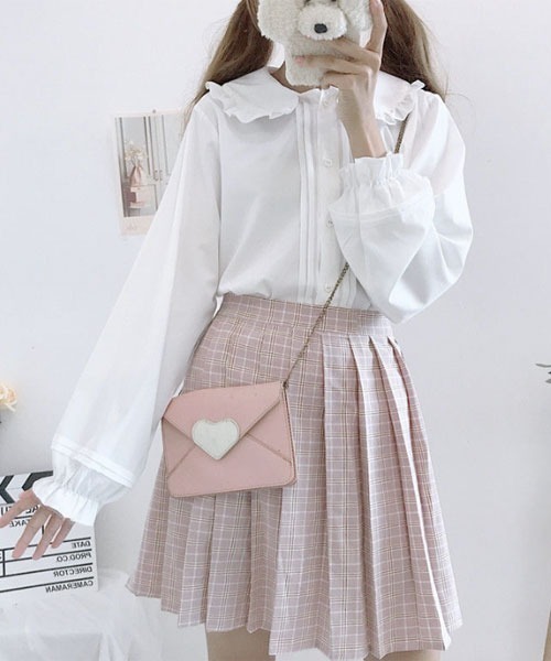 Mayree(メイリー)の「【Mayree】ビッグカラー フリル ボリュームスリーブ ブラウス(シャツ/ブラウス・レディース・ホワイト・SMALL/MEDIUM/LARGE)」の2枚目の写真