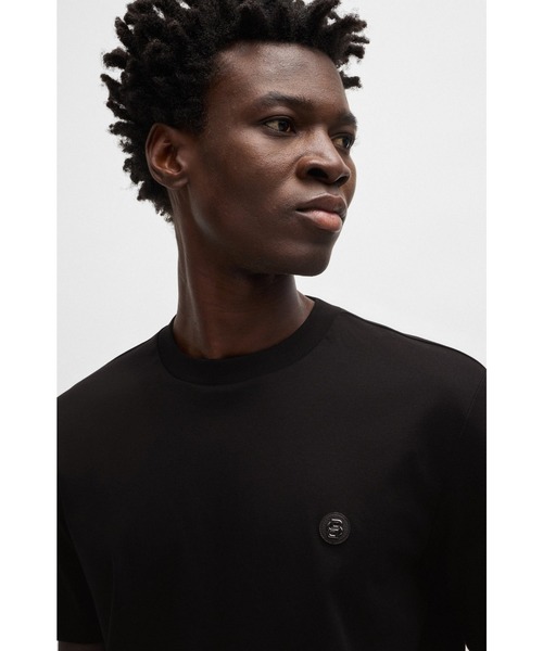 BOSS(ボス)の「レギュラーフィットTシャツ コットン Double Bモノグラム(Tシャツ/カットソー・メンズ・ブラック/ブラウン/ホワイト/ネイビー・S/M/XXL/XXXL/L/XL)」の5枚目の写真