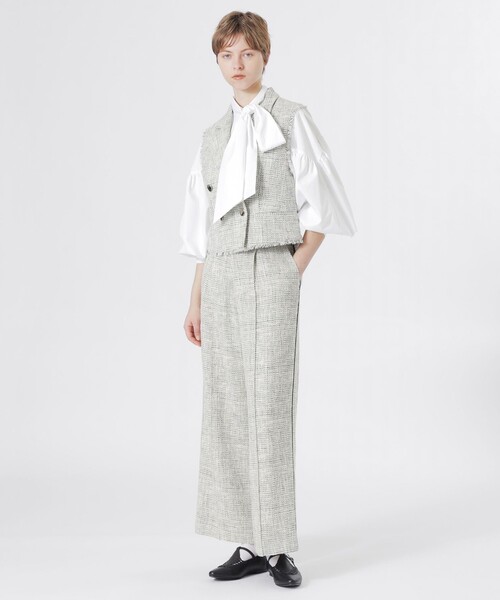 LOVELESS（ラブレス）の「ツイードジレ（ベスト・レディース・オフホワイト/ダークネイビー・36/34）」の7枚目の写真