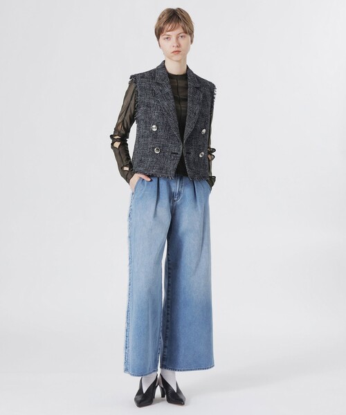 LOVELESS（ラブレス）の「ツイードジレ（ベスト・レディース・オフホワイト/ダークネイビー・36/34）」の8枚目の写真