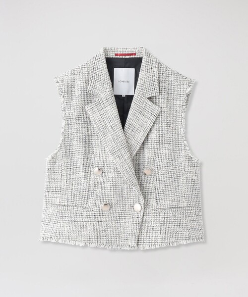 LOVELESS（ラブレス）の「ツイードジレ（ベスト・レディース・オフホワイト/ダークネイビー・36/34）」の9枚目の写真