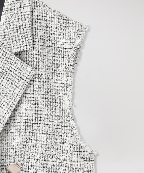 LOVELESS（ラブレス）の「ツイードジレ（ベスト・レディース・オフホワイト/ダークネイビー・36/34）」の13枚目の写真